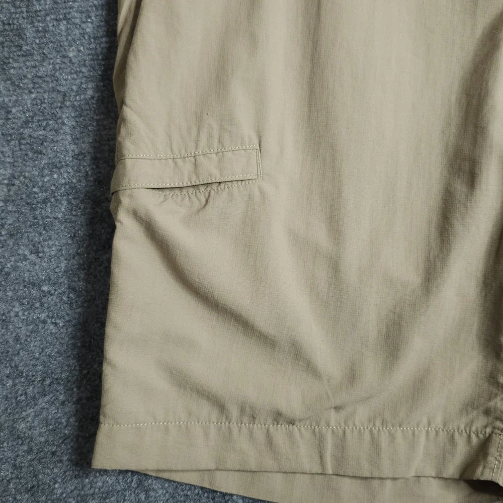 The North Face Shorts Mens 34 Beige Khaki Tan Nylon Hiking Outdoor Drawstring